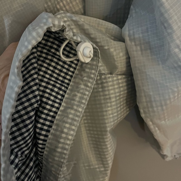 Charles River Cape Cod Logo Classic 3/4 Zip Hoodie White lined Gingham Pullover - Picture 7 of 11